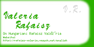 valeria rafaisz business card